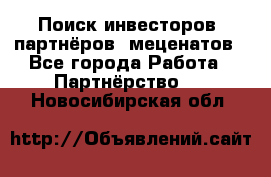 Поиск инвесторов, партнёров, меценатов - Все города Работа » Партнёрство   . Новосибирская обл.